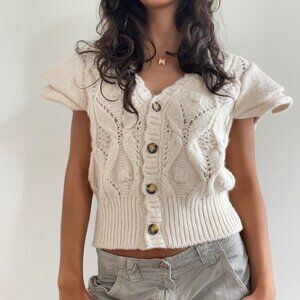 Zara Ruffled Knit Vest